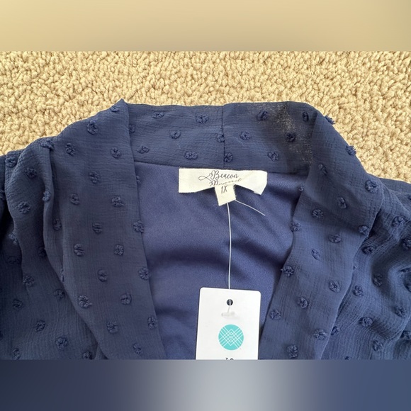 BEACON APPAREL Clipdot blouse size 1X - Picture 2 of 8